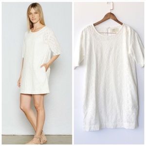 CURRENT/ELLIOTT | Eyelet T-Shirt Dress